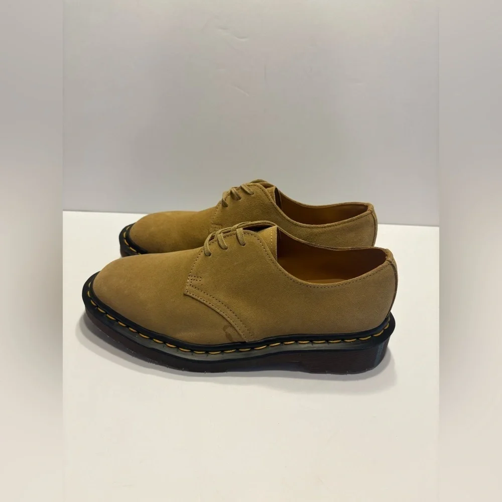 Dr. Martens 1461 Made in England Buck Suede Oxford Shoes Beige Size  Us 6 New
